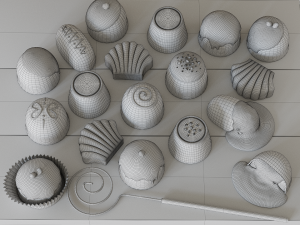 chocolate set 1 3D-Modell