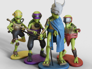 teenage mutant ninja turtles figurines tmnt 3D Model