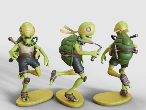 teenage mutant ninja turtles figurines tmnt 3D Model