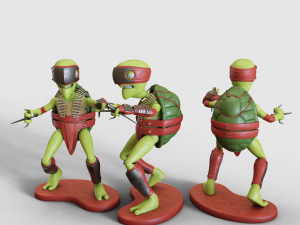 teenage mutant ninja turtles figurines tmnt 3D Model