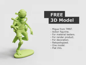 teenage mutant ninja turtles figurines tmnt 3D Model