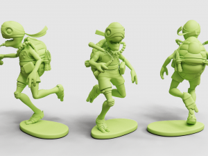 teenage mutant ninja turtles figurines tmnt 3D Model