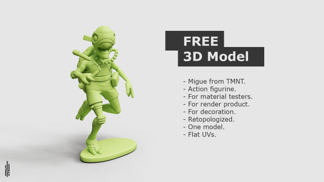teenage mutant ninja turtles figurines tmnt demo Modelo 3D .c4d .max .obj .3ds .fbx .stl .blend 