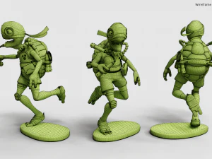teenage mutant ninja turtles figurines tmnt demo 3D Model