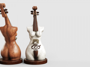 Music Girl Sculpture 3D-Modell