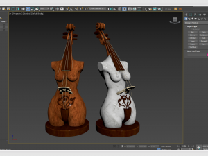Music Girl Sculpture 3D-Modell