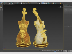 Music Girl Sculpture 3D-Modell