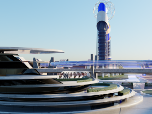 Futuristic City Modello 3D