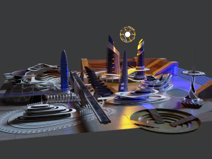 Футуристичне місто 3D Модель