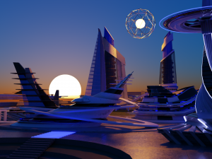 Futuristic City Modello 3D