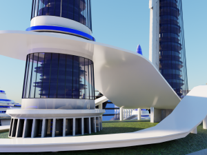 Futuristic City Modello 3D