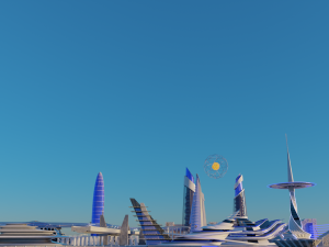 Futuristic City Modello 3D