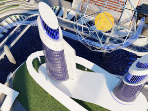 Futuristic City Modello 3D