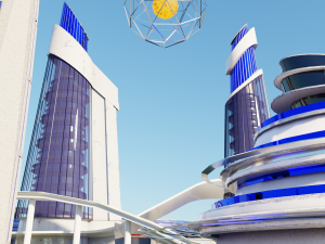 Futuristic City Modello 3D