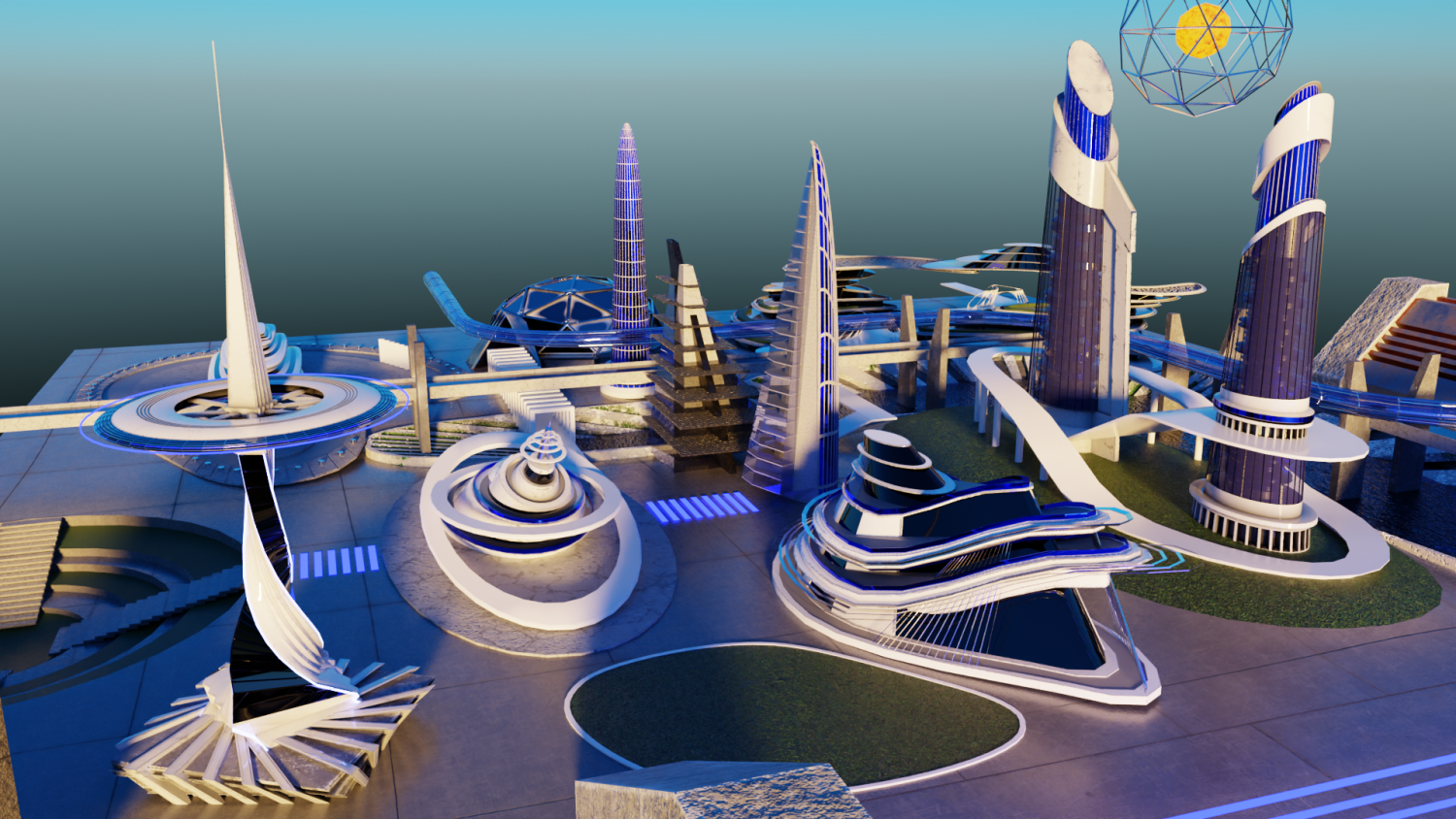 Modern City Office Building - Mapa do Jogo Pro Environment Modelo 3D $17 -  .max - Free3D