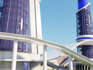 Futuristic City Modello 3D
