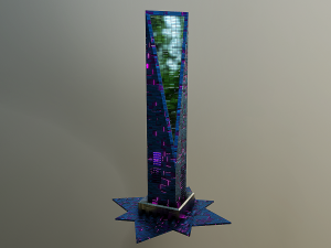 Set of 17 CyberPunk buildings 3D 모델