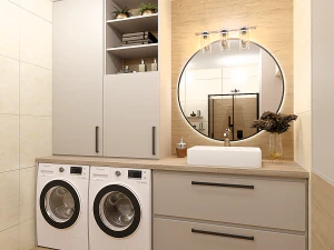 Beige modern bathroom 3D Model