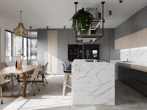 Big Modern Stile Kitchen 3D Model