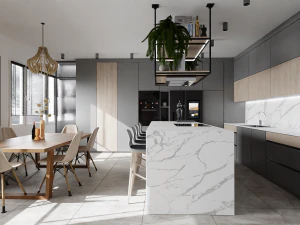Big Modern Stile Kitchen 3D Model