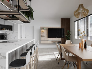 Big Modern Stile Kitchen 3D Model
