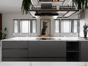 Big Modern Stile Kitchen 3D Model