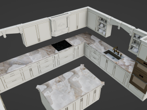 Classic american Kitchen 3D मॉडल