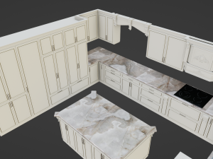 Classic american Kitchen 3D मॉडल