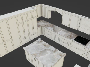 Классическая американская кухня 3D Модель