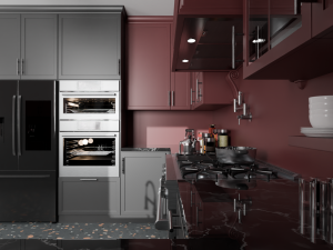 Red Kitchen New York Model 3D