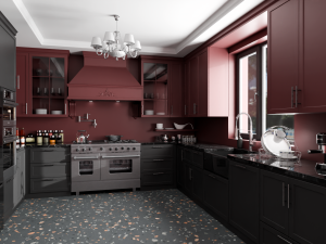 Red Kitchen New York Model 3D