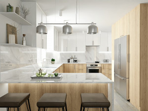 WhiteWood Kitchen 3D Model