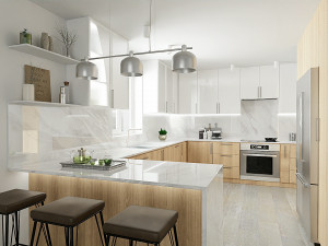 WhiteWood Kitchen 3D Model