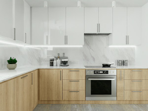 WhiteWood Kitchen 3D Model