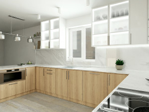 WhiteWood Kitchen 3D Model