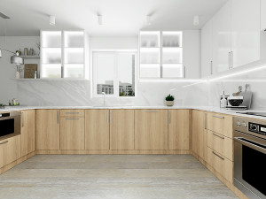 WhiteWood Kitchen 3D Model