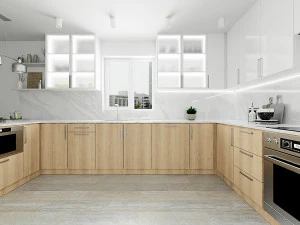 WhiteWood Kitchen 3D Model