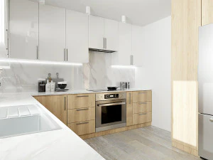 WhiteWood Kitchen 3D Model