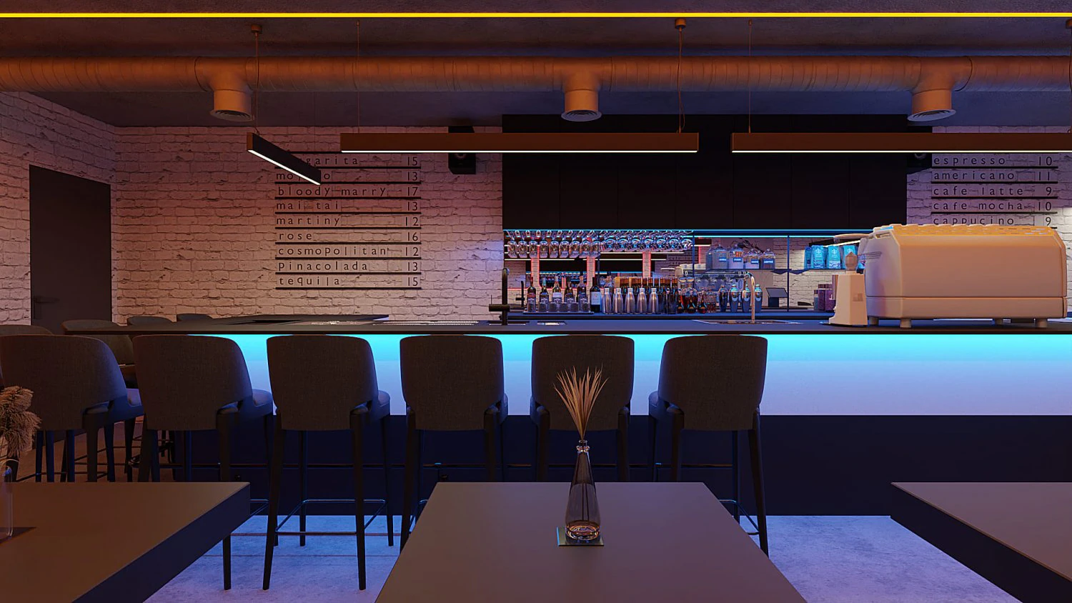 Loft CafeBar Canad&aacute; Modelo 3D .c4d .max .obj .3ds .fbx .stl .blend 