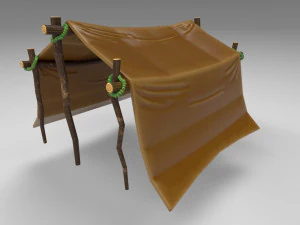 cabana de couro Modelo 3D
