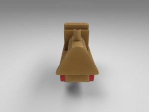 stylized wooden train Modello 3D