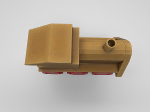 stylized wooden train Modello 3D