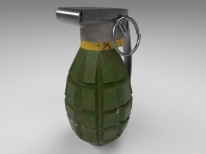 military stylized hand granade 3D Model