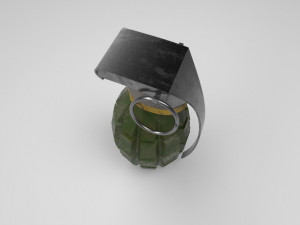 military stylized hand granade 3D Model
