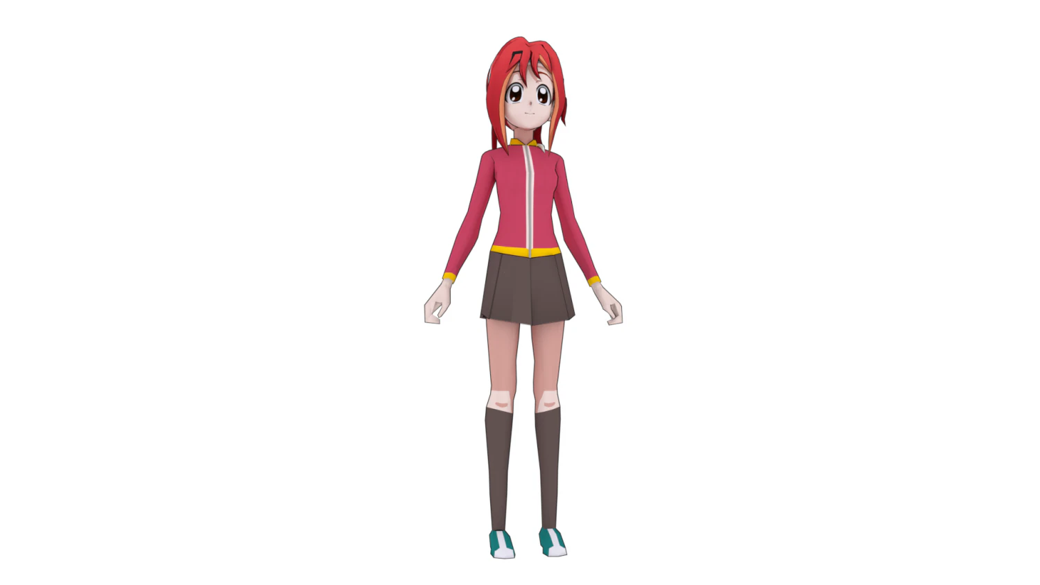 girl anime 3D Model .c4d .max .obj .3ds .fbx .stl .blend 
