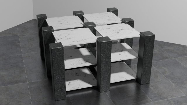 leaving room table bam 3D Model .c4d .max .obj .3ds .fbx .stl .blend 
