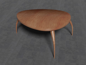 leaving room table bum Model 3D