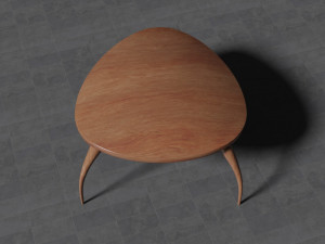 leaving room table bum Model 3D