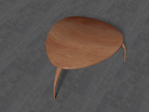 leaving room table bum Model 3D