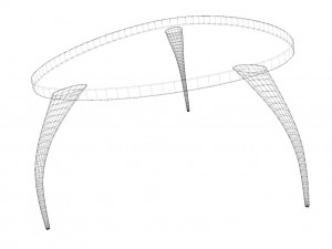 leaving room table bum Model 3D